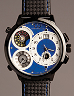 Curtis & Co.(カーティス) Big Time WORLD 57mm 3Time Zone Black Series(Blue)(ビッグタイムワールド　57ミリ　スリータイムゾーン　ブラックシリーズ（ブルー）)