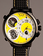 Curtis & Co.(カーティス) Big Time WORLD 57mm 3Time Zone Black Series(Yellow)(ビッグタイムワールド　57ミリ　スリータイムゾーン　ブラックシリーズ（イエロー）)