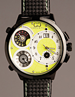 Curtis & Co.(カーティス) Big Time WORLD 57mm 3Time Zone Black Series(Green)(ビッグタイムワールド　57ミリ　スリータイムゾーン　ブラックシリーズ（グリーン）)