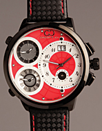 Curtis & Co.(カーティス) Big Time WORLD 57mm 4Time Zone Black Series Red(ビッグタイムワールド　57mm　フォータイムゾーン　ブラックシリーズ　レッド)