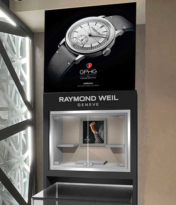 RAYMOND WEIL(レイモンド・ウェイル) 「GPHG2023 チャレンジウォッチ賞」を受賞した「ミレジム」全6モデルを取り扱い。レイモンド・ウェイルのコーナーがISHIDA新宿にオープン