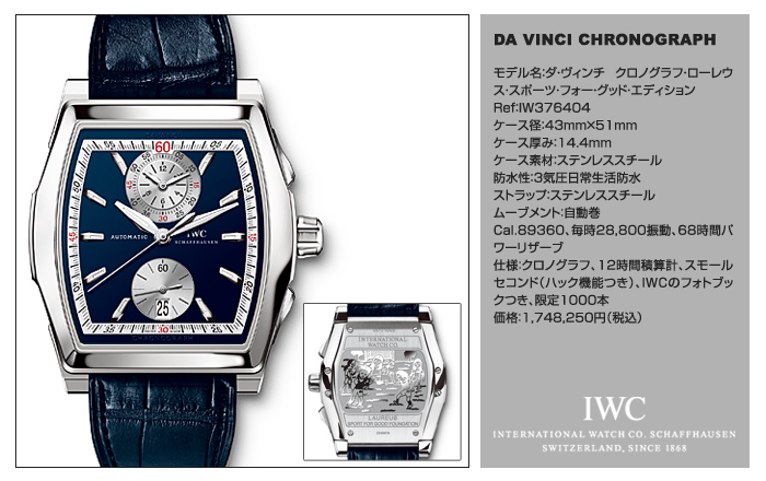 IWC 次世代の扉を開けるダ・ヴィンチ クロノグラフ | Gressive