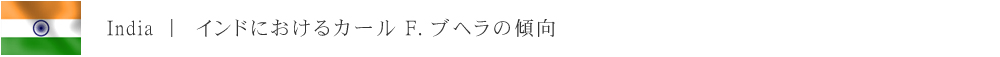 日本におけるカール F. ブヘラの傾向
