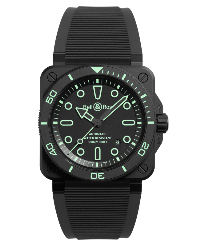 ベル＆ロス　BR-03 ダイバー ラム アウトライン　BR03A-D-OL-CE/SRB