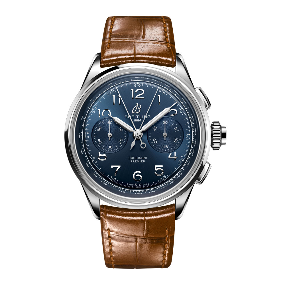 型番:AB1510171C1P1<br />
ケース径:42mm<br />
防水機能:100m<br />
ムーブメント:自動巻き<br />
<br />
<br />
価格:1,507,000円(税込)<br />
<br />
<br />
スタッフの一言:<br />
<br />
エレガントさのあるプレミエ シリーズからラップタイムの計測などができるデュオグラフを搭載させた複雑機構のモデル<br />
<br />
ブルーの文字盤にブラウンのレザーストラップ、複雑機構のメカニカルさとオシャレと楽しめます<br />
<br />
ファッションにこだわりを持ち機械好きの方におススメしたい1本です<br />
<br />
<br />
お問い合わせやご予約などは、こちらから↓<br />
https://kobayashi-tokeiten.com/inquiryform/<br />
「グレッシブを見た」と型番などの記載もお願いします<br />
グレッシブ担当までご連絡いただけると、よりスムーズな対応をさせていただきます<br />