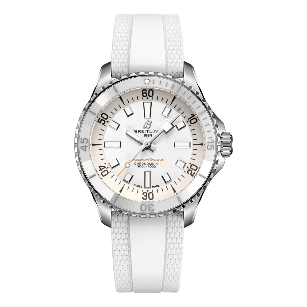 型番:A17377211A1S1<br />
ケース径:36mm<br />
防水機能:300m<br />
ムーブメント:自動巻き<br />
<br />
<br />
価格:638,000円(税込)<br />
<br />
<br />
スタッフの一言:<br />
<br />
60年代のダイバーズウォッチ「スローモーション」を現代風にアレンジさせたモダンレトロなモデル<br />
<br />
文字盤&ベゼル&ストラップをホワイトで統一させた、スポーティーさと可愛さを併せ持つデザインをしています<br />
<br />
アクティブなファッションに合わせる時計をお探しの女性におススメしたい1本です<br />
<br />
<br />
お問い合わせやご予約などは、こちらから↓<br />
https://kobayashi-tokeiten.com/inquiryform/<br />
「グレッシブを見た」と型番などの記載もお願いします<br />
グレッシブ担当までご連絡いただけると、よりスムーズな対応をさせていただきます