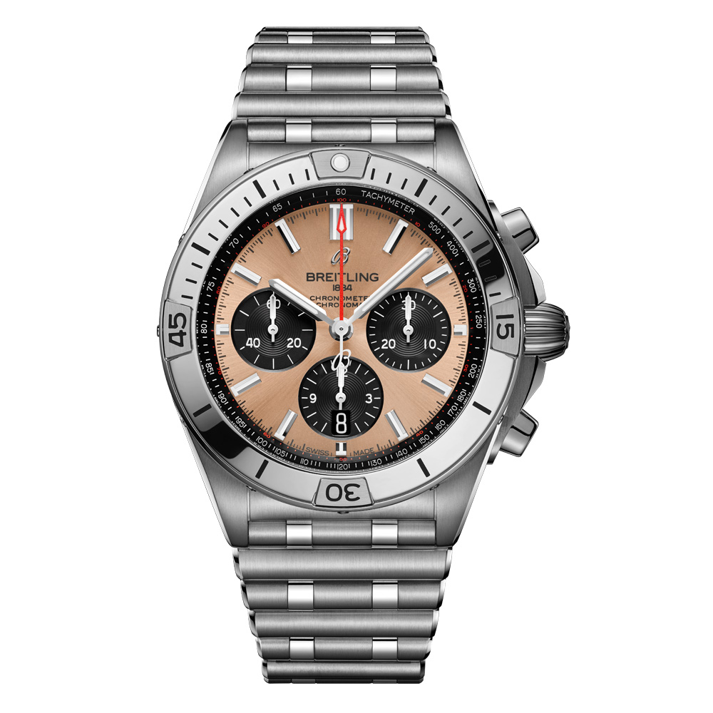 型番:AB0134101K1A1<br />
ケース径:42mm<br />
防水機能:200m<br />
ムーブメント:自動巻き<br />
<br />
<br />
価格:1,254,000円(税込)<br />
<br />
<br />
スタッフの一言:<br />
<br />
あらゆる場面で着用できるよう設計された自社ムーブ搭載のクロノグラフモデル<br />
<br />
メタリックな雰囲気の漂うカッパー カラーの文字盤を使用したファッション性に富んでいます<br />
<br />
オシャレにこだわりを持つクロノグラフモデルをお探しの方におススメしたい1本です<br />
<br />
<br />
お問い合わせやご予約などは、こちらから↓<br />
https://kobayashi-tokeiten.com/inquiryform/<br />
「グレッシブを見た」と型番などの記載もお願いします<br />
グレッシブ担当までご連絡いただけると、よりスムーズな対応をさせていただきます<br />