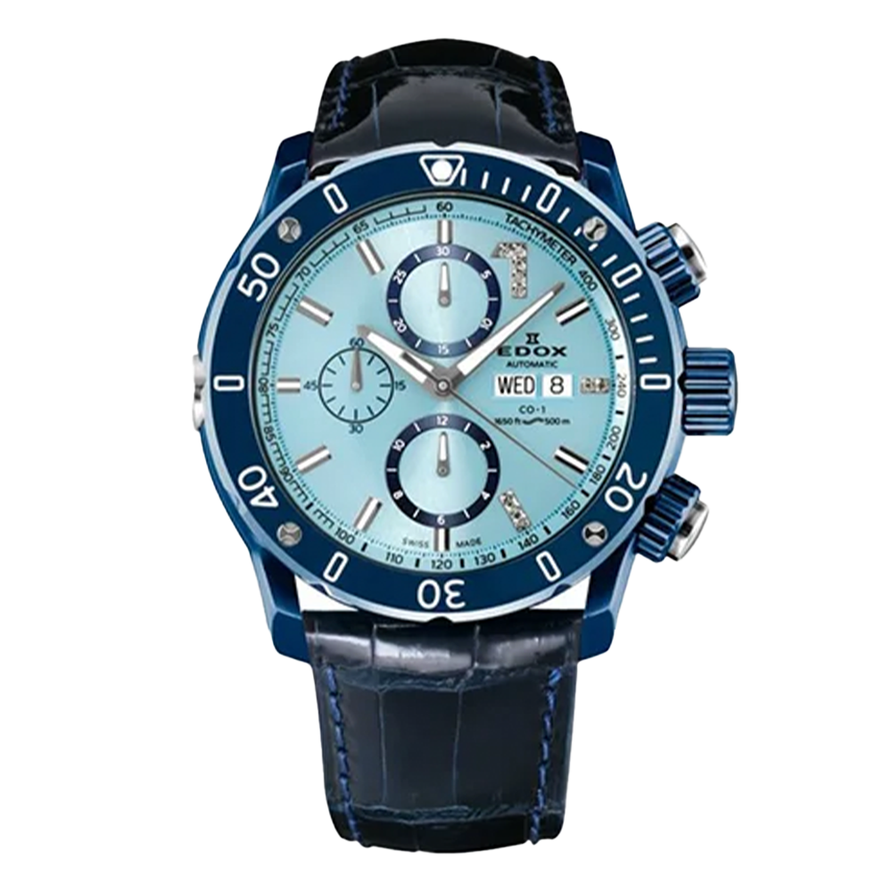 型番:01122-357BU8-BUIN8<br />
ケース径:45mm<br />
防水機能:500m<br />
ムーブメント:自動巻き<br />
<br />
<br />
価格:517,000円(税込)<br />
<br />
<br />
スタッフの一言:<br />
<br />
限定本数300本の、インデックスの「1」の所にダイヤを配列した、特別仕様のクロノグラフモデル<br />
<br />
ブルーの濃淡で表現した色合いは涼し気でカッコいいデザインをしています<br />
<br />
ブルーにこだわりを持つ方におススメしたい1本です<br />
<br />
<br />
お問い合わせやご予約などは、こちらをクリックしてください↓<br />
https://kobayashi-tokeiten.com/inquiryform/<br />
「グレッシブを見た」と型番などの記載もお願いします<br />
グレッシブ担当までご連絡いただけると、よりスムーズな対応をさせていただきます