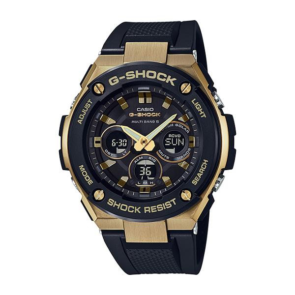 型番:GST-W300G-1A9JF<br />
ケース径:49.3mm<br />
防水機能:20気圧<br />
ソーラー電波<br />
<br />
<br />
価格:49,500円(税込)<br />
<br />
<br />
スタッフの一言:<br />
<br />
メタルとラバーを融合させた重厚さを持つブラック×ゴールドのモデル<br />
<br />
ブラック×ゴールドのカラーの組み合わせは人気が高く、ワイルドさを感じれるカッコよさを持っています<br />
<br />
重厚さあふれるGショックをお探しの方におススメしたい1本です<br />
<br />
<br />
お問い合わせやご予約などは、こちらをクリックしてください↓<br />
https://kobayashi-tokeiten.com/inquiryform/<br />
「グレッシブを見た」と型番などの記載もお願いします<br />
グレッシブ担当までご連絡いただけると、よりスムーズな対応をさせていただきます<br />