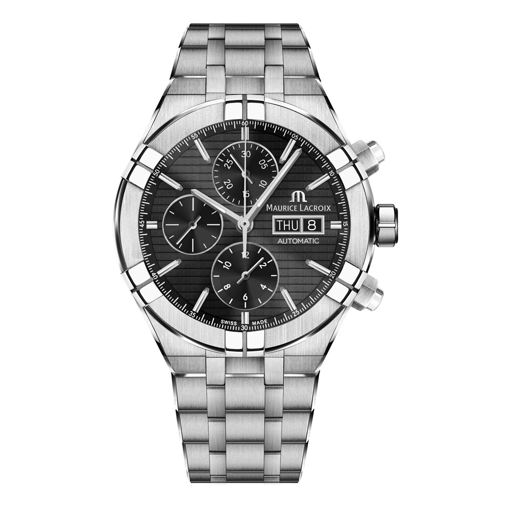 型番: AI6038-SS002-330-1<br />
ケース径:44mm<br />
防水機能:20気圧<br />
ムーブメント:自動巻き<br />
<br />
<br />
価格:518,100円(税込)<br />
<br />
<br />
スタッフの一言:<br />
<br />
デザインの秀逸さ、クオリティの高さ、そして高級感を肌で感じていただけるクロノグラフモデル<br />
<br />
この作り込みで40万円台というコストパフォーマンスの高さを感じてもらえます<br />
<br />
都会的な印象のクロノグラフのスタイリッシュさを求める方におススメしたい1本です<br />
<br />
<br />
お問い合わせやご予約などは、こちらをクリックしてください↓<br />
https://kobayashi-tokeiten.com/inquiryform/<br />
「グレッシブを見た」と型番などの記載もお願いします<br />
グレッシブ担当までご連絡いただけると、よりスムーズな対応をさせていただきます