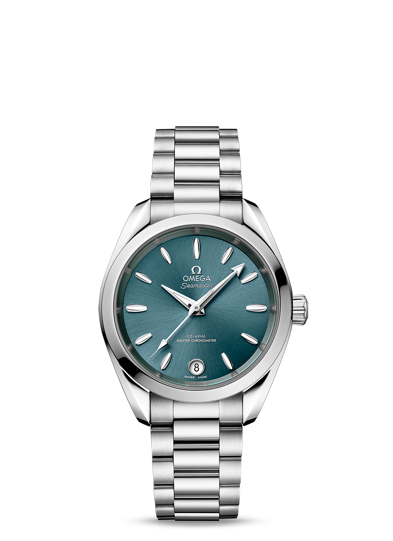 型番:220.10.34.20.10.001<br />
ケース径:34mm<br />
防水機能:150m<br />
ムーブメント:自動巻き<br />
<br />
<br />
価格:1,023,000円(税込)<br />
<br />
<br />
スタッフの一言:<br />
<br />
これまでのオメガにはないラグーン グリーンのカラーをした文字盤で、レディースモデルとして登場したモデル<br />
<br />
楕円状のインデックスは女性らしいデザインで、着用した人を知的なイメージに演出してくれます<br />
<br />
ビジネスシーンで着用する時計をお探しの方におススメしたい1本です<br />
<br />
<br />
お問い合わせやご予約などは、こちらから↓<br />
https://kobayashi-tokeiten.com/inquiryform/<br />
「グレッシブを見た」と型番などの記載もお願いします<br />
グレッシブ担当までご連絡いただけると、スムーズな対応をさせていただきます<br />