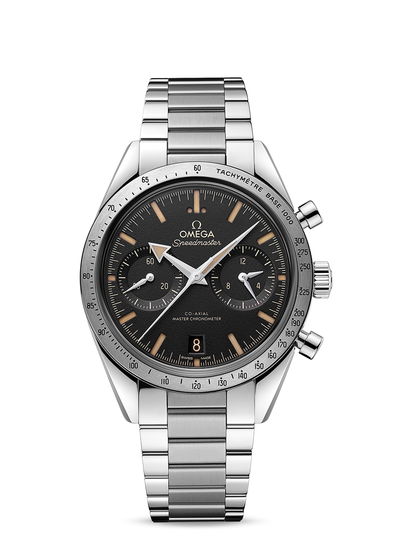 型番:332.10.41.51.01.001<br />
ケース径:40.5mm<br />
防水機能:5気圧<br />
ムーブメント:手巻き<br />
<br />
<br />
価格:1,463,000円(税込)<br />
<br />
<br />
スタッフの一言:<br />
<br />
1957年の初代スピードマスターにインスピレーションを受けて生まれた、クラシカルな印象の手巻きモデル<br />
<br />
2カウンターのインダイヤルに、ベージュカラーのインデックスとビジネスシーンにも着用しやすいデザインをしています<br />
<br />
クラシカルな印象のクロノグラフをお探しの方におススメしたい1本です<br />
<br />
<br />
お問い合わせやご予約などは、こちらから↓<br />
https://kobayashi-tokeiten.com/inquiryform/<br />
「グレッシブを見た」と型番などの記載もお願いします<br />
グレッシブ担当までご連絡いただけると、よりスムーズな対応をさせていただきます<br />