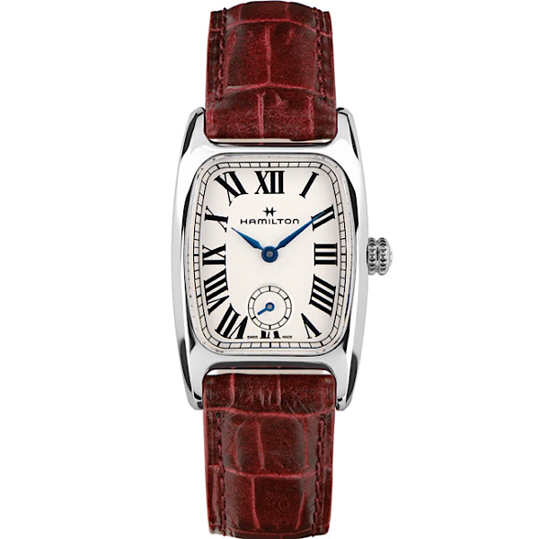 ボルトン<br />
H13321811<br />
<br />
クォーツ、23.5×27.4mm、5気圧防水、<br />
ステンレススチール、<br />
レッドカーフレザーストラップ<br />
<br />
70,400円(税込)<br />
<br />
※2021年7月現在の価格、在庫状況です。<br />
販売済みによる欠品については、ご容赦ください。<br />
