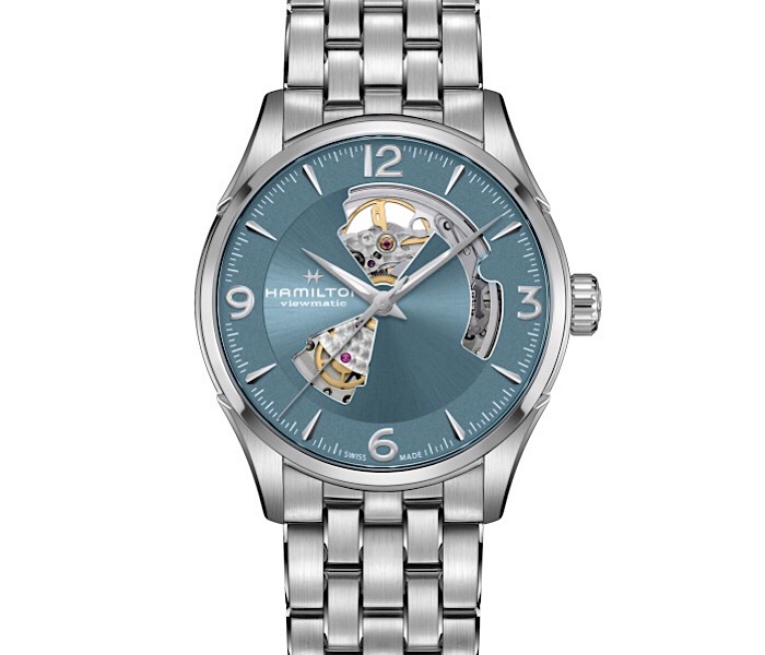 ジャズマスター オープンハート<br />
H32705142<br />
<br />
自動巻、42mm、5気圧防水、<br />
ステンレススチール<br />
<br />
130,900円(税込)<br />
<br />
※2021年7月現在の価格、在庫状況です。<br />
販売済みによる欠品については、ご容赦ください。<br />