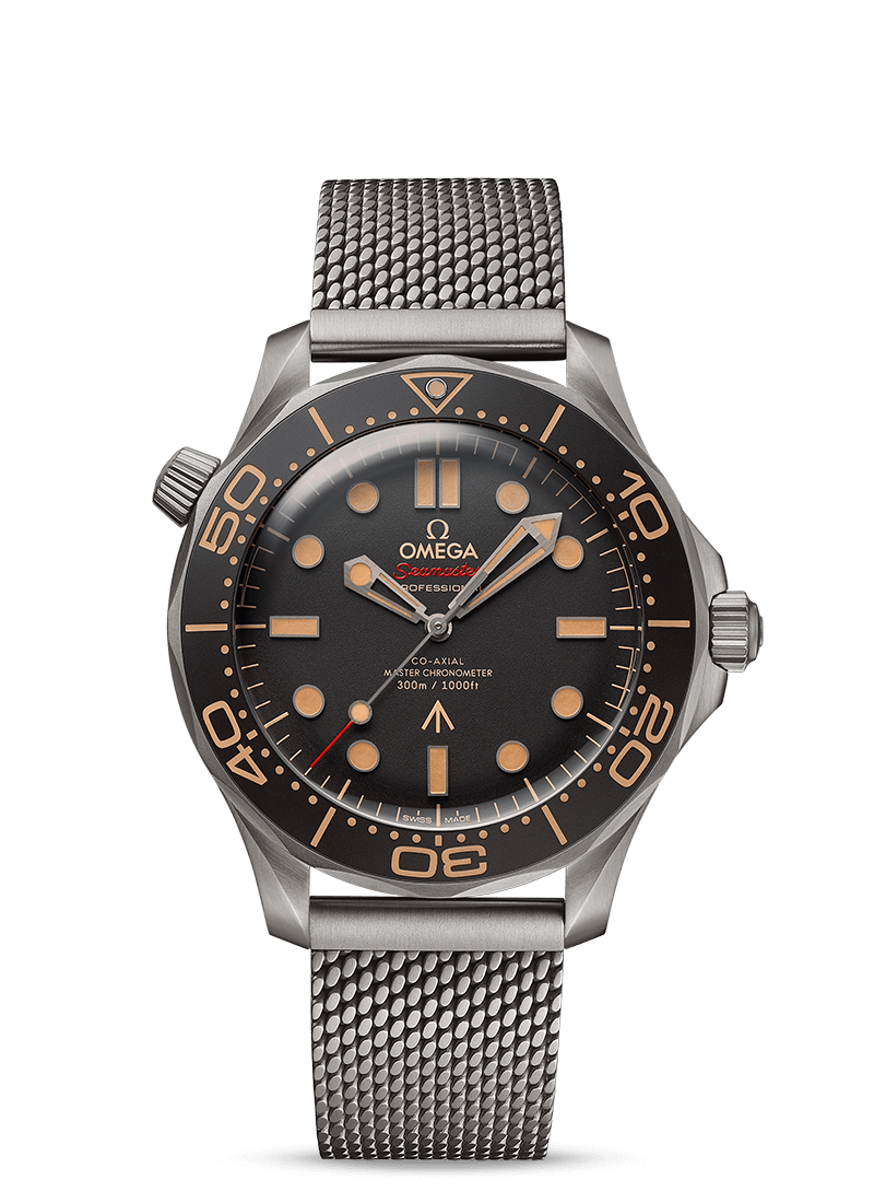 シーマスター ダイバー300m コーアクシャル マスター クロノメーター 42mm 007エディション<br />
<br />
<br />
価格: ¥1,551,000<br />
品番:210.90.42.20.01.001<br />
ケース: チタン <br />
ケース直径: 42mm<br />
防水: 30 気圧 (300 メートル / 1000 フィート)<br />
キャリバー: オメガ 8806<br />
コーアクシャル エスケープメント搭載の自動巻きムーブメント。METAS認定のマスター クロノメーター。15,000ガウス以上の耐磁性能。シリコン“Si14”製のフリースプラングテンプ、両方向巻き上げ式ローター。アラベスク調ジュネーブウェーブが美しいロジウムプレート加工が施されたローターとブリッジ。<br />
ダイアルの色: ブラウン<br />
クリスタル: 両面に無反射加工を施したドーム型強化無反射サファイアガラス<br />
素材: チタン <br />
クラスプの種類: フォールディングクラスプ<br />
機能: ねじ込み式リュウズ・クロノメーター・シースルーケースバック・ヘリウムエスケープバルブ・マスター クロノメーター認定・日付表示・超高耐磁性能ムーブメント・逆回転防止ベゼル<br />
<br />
「シーマスター ダイバー 300M」は、1993年の発売以来、伝説的な支持を誇っています。現在のモダンなコレクションでは、この有名なダイバーズウォッチが、オメガが誇る最先端の技術とデザインによってアップデートされています。<br />
『007 ノー・タイム・トゥ・ダイ』に登場する007のウォッチと全く同じ、この直径42 mmの「シーマスター」は堅牢でありながら軽量なグレード2チタン製で、スポーティーでブラウン トロピカルのアルミニウムを使用したベゼルリングとダイアルが特徴です。<br />
ドーム型のサファイアクリスタルガラスにより、標準的な「ダイバー300M」よりもわずかにスリムなこのモデルには、革新的で調節可能なバックルが付いたグレード2チタン製のメッシュブレスレットが採用されています。<br />
007エディションの「ダイバー300M」は、業界最高水準を誇る精度と計時の性能、耐磁性を備えたオメガ コーアクシャル マスター クロノメーター キャリバー8806搭載。<br />
<br />
<br />
<br />
名古屋栄三越にはオメガ(OMEGA)の在庫を多数ご用意いたしております。オメガ(OMEGA)なら名古屋栄三越6階時計までお申し付けください。<br />
<br />
名古屋栄三越についてのお問合せは・・・<br />
<br />
〒460-8669 愛知県名古屋市中区栄3-5-1<br />
TEL:052-252-3743 (6階 ウォッチ&ジュエリー)<br />
定休日:不定休<br />
営業時間:10:00~19:00<br />