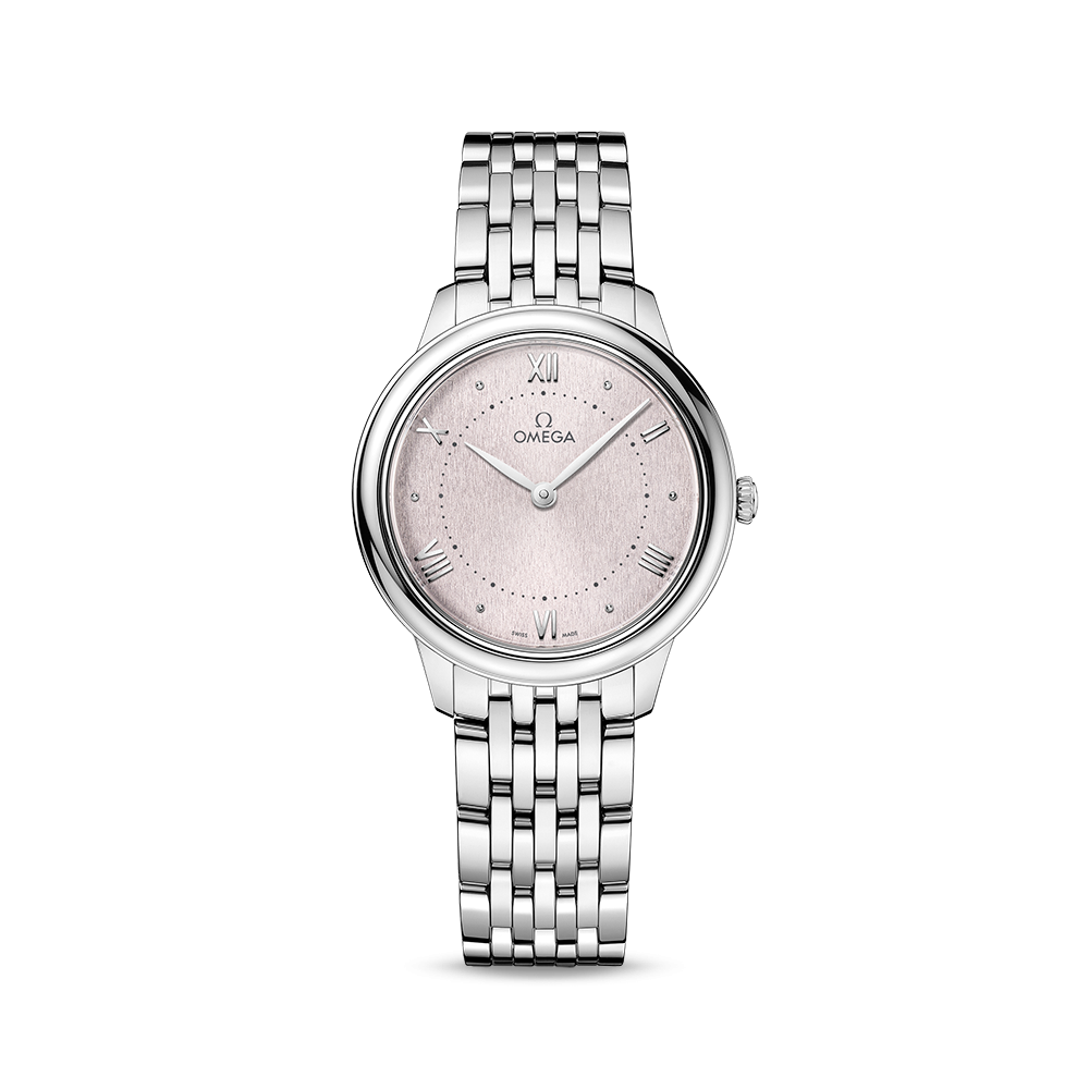 87.デヴィル プレステージ クオーツ 30mm<br />
<br />
価格:¥462,000<br />
品番:434.10.30.60.02.001<br />
ケース:ステンレススティール<br />
ケース直径:30mm<br />
防水:3 気圧 (30 メートル / 100 フィート)<br />
<br />
キャリバー:オメガ 4061<br />
電池の寿命の最大化を実現する、新しいクオーツ・キャリバー。赤のオメガロゴ入り、ロジウムプレート仕上げ。<br />
電池寿命:48ヵ月<br />
ダイアルの色:シルバー<br />
<br />
クリスタル:内側に無反射処理を施した、ドーム型強化サファイアガラス<br />
素材:ステンレススティール<br />
クラスプの種類:バタフライクラスプ<br />
<br />
1994年発売のタイムレスなコレクション、オメガ デ・ヴィル プレステージは現在第3世代が登場しています。クラシカルなデザインと洗練されたエレガンスを表現し続けるこのタイムピースは、多様なライフスタイルやパーソナリティに合わせてパターン、仕上げ、カラーをお選びいただけます。<br />
<br />
このタイムピースのシンプルな外観は、内側にドットで描かれたミニッツトラック と、ケースバック全体にエンボス加工であしらわれた時の神クロノスのメダリオンによって引き立てられています。<br />
<br />
名古屋栄三越にはオメガ(OMEGA)の在庫を多数ご用意いたしております。オメガ(OMEGA)なら名古屋栄三越6階時計までお申し付けください。<br />
<br />
名古屋栄三越についてのお問合せは・・・<br />
<br />
〒460-8669 愛知県名古屋市中区栄3-5-1<br />
TEL:052-252-3743 (6階 ウォッチ&ジュエリー)<br />
定休日:不定休<br />
営業時間:10:00~19:00<br />
