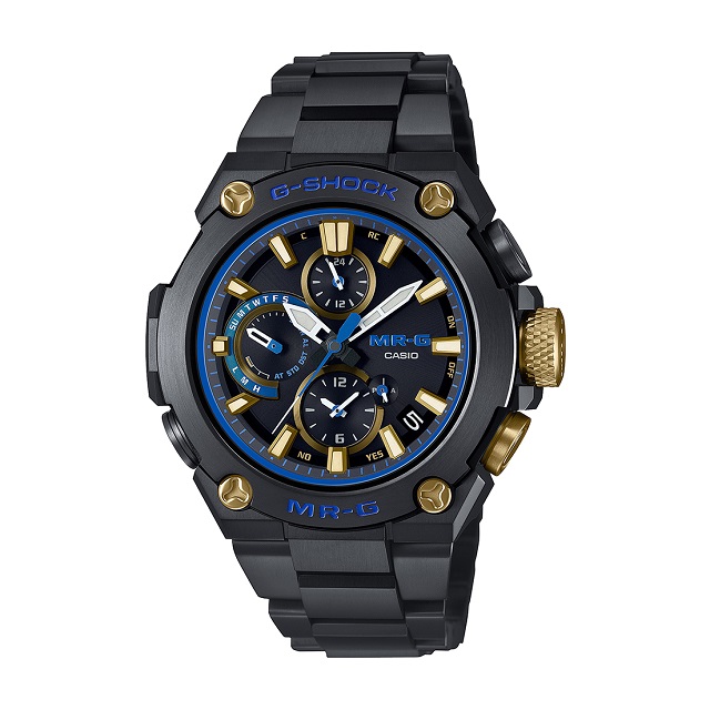 MRG-B1000BA-1AJR<br />
価格¥280,000+税<br />
サイズ 52.2㎜ 46.2㎜ 14.6㎜<br />
ガラス素材 サファイアガラス<br />
ムーブメント Bluetooth搭載電波ソーラー<br />
ケース素材 チタン(深層硬化処理+DLC処理)<br />
ベルト チタン(深層硬化処理+DLC処理)<br />
防水 20気圧防水<br />
その他特徴 モバイルリンク機能<br />
耐磁時計(JIS1種