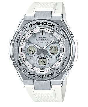ソーラー電波時計<br />
<br />
ケースサイズ (H×W×D): 55.9×49.3×15.3mm<br />
<br />
質量: 92g<br />
<br />
耐衝撃構造<br />
<br />
20気圧防水<br />
<br />
ケース、ベゼル材質:樹脂/ステンレススチール<br />
<br />
樹脂バンド<br />
<br />
ワールドタイム(世界48都市)<br />
<br />
タイマー<br />
<br />
1/100秒ストップウォッチ<br />
<br />
アラーム<br />
<br />