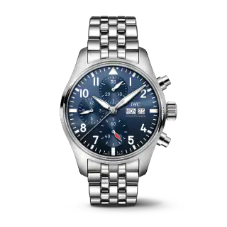 型番:IW388102<br />
ムーヴメント:自動巻き<br />
ケース径:41mm<br />
防水:10気圧防水<br />
<br />
価格:1,204,500円(税込)<br />
<br />
パイロット・ウォッチ・クロノグラフ41のブレスレットモデル。<br />
裏蓋はシースルーバックになっており、ムーブメントを鑑賞することができます。<br />
ブレスレットは「EasX-CHANGE」システムにより、簡単に素早く交換することが可能です。<br />
<br />
スポーティーな印象を与えつつも、様々なシーンで活躍してくれる一本です。<br />
<br />
お問い合わせは→http://kobayashi-tokeiten.com/inquiryform/ で大分店にチェックをしてお問い合わせください。