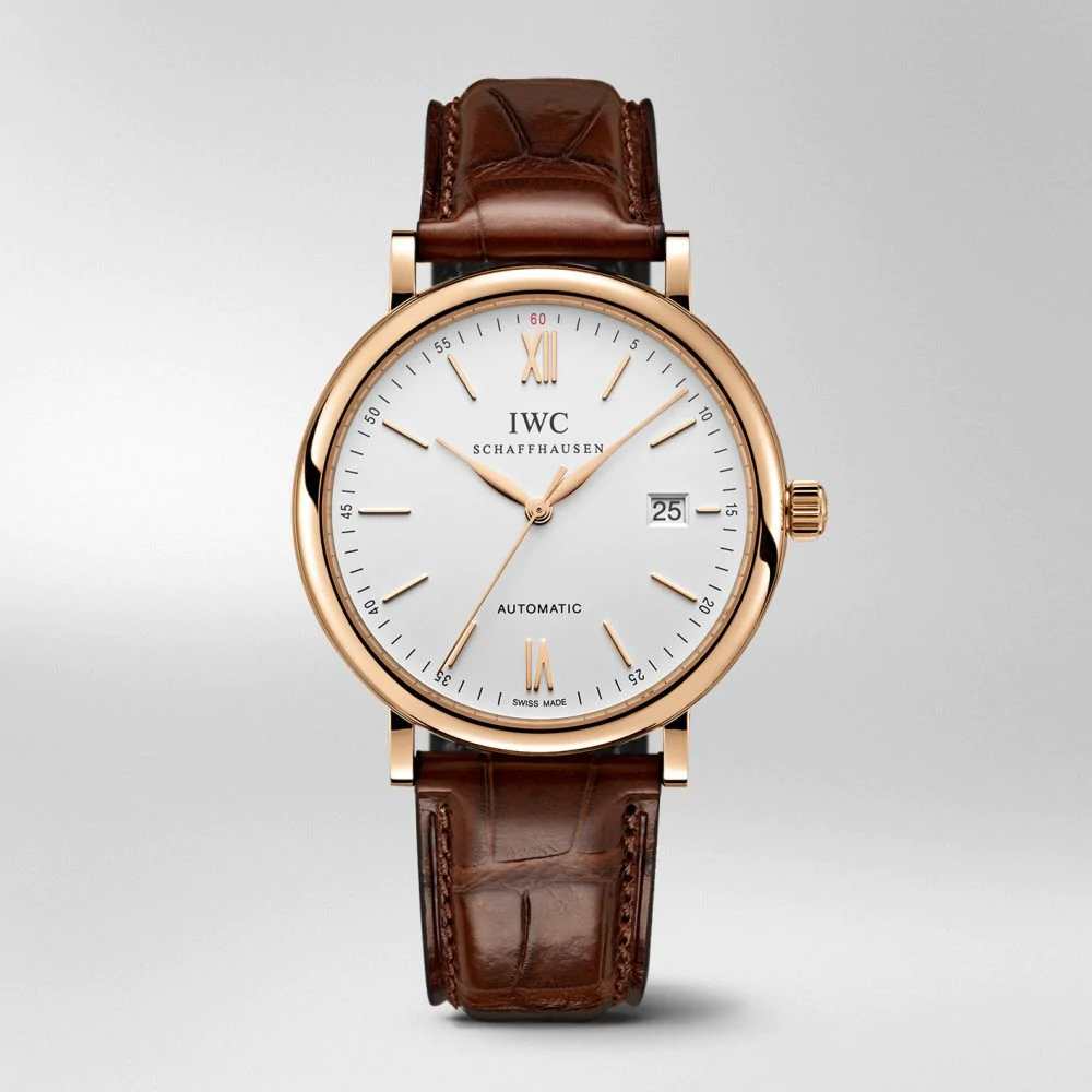 型番：IW356504<br />
ムーヴメント：自動巻き<br />
ケース径：40mm<br />
防水：3気圧防水<br />
<br />
価格：2,007,500円（税込）<br />
<br />
レッドゴールド製のポートフィノ・オートマティックです。<br />
裏蓋に刻まれたポートフィノの港の様子が特徴の一本です。<br />
<br />
お問い合わせは→http://kobayashi-tokeiten.com/inquiryform/ で大分店にチェックをしてお問い合わせください。