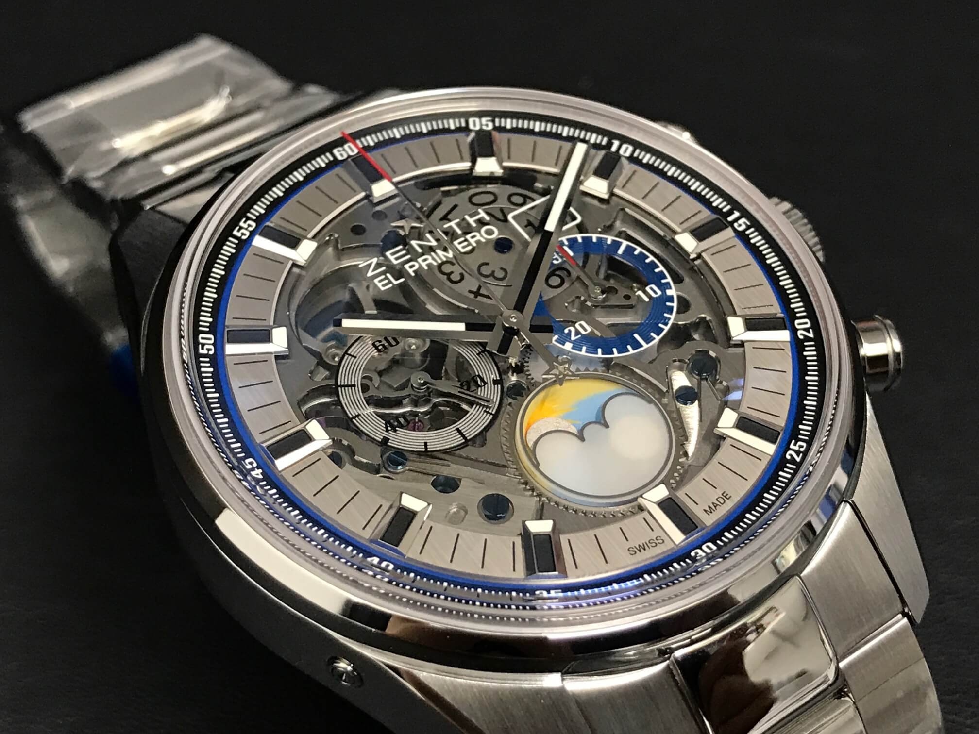 ★美品+オマケ付き★ZENITH エルプリメロ フルオープン 45mm