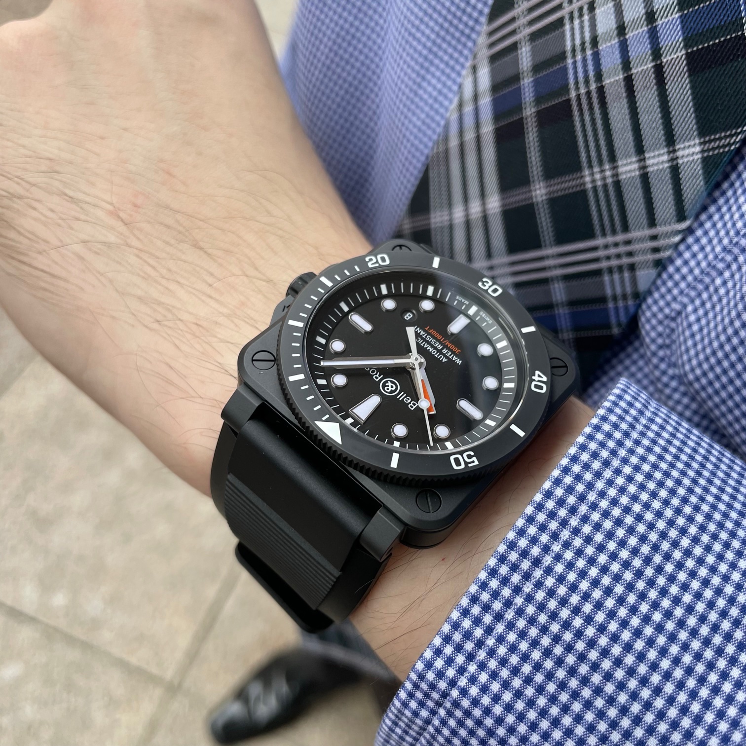 ベル＆ロス(BELL & ROSS) BR 03-92 ダイバー ブラック マット BR