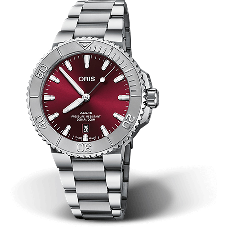 ORIS AQUIS DATE RELIEF 01 733 7766 4158-07 8 22 05PEB