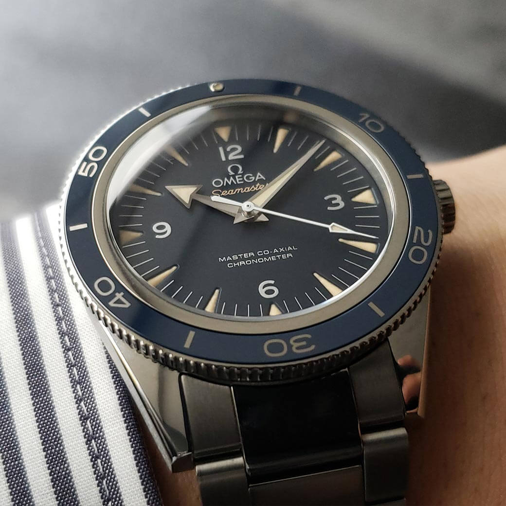 Seamaster 300 41 mm, steel on leather strap - 234.32.41.21