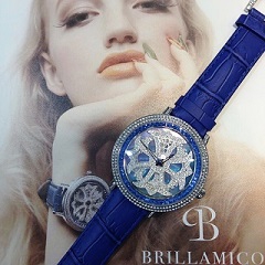 ブリラミコ(BRILLAMICO) LILY 46MM BLUE x SILVER | トミヤ クロノ