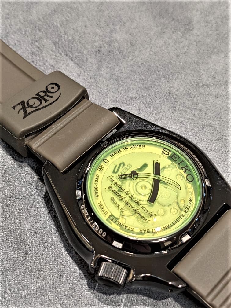 新品未使用 セイコー 5 スポーツ ワンピース ゾロ SBSA153 自動巻時計