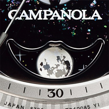 カンパノラ、月齢、漆塗り文字盤