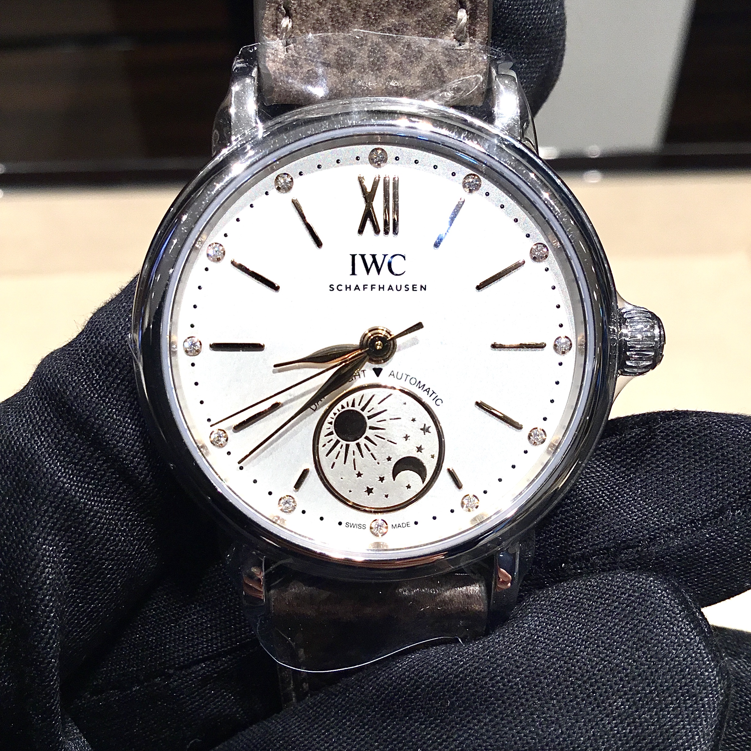 【117433】IWC インターナショナルウォッチカンパニー  IW391408 ポートフィノ ブルーダイヤル SS/レザー 自動巻き ギャランティーカード 純正ボックス 腕時計 時計 WATCH メンズ 男性 男 紳士