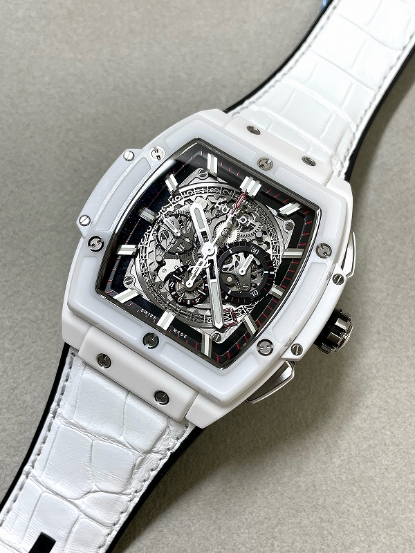 ウブロ Hublot スピリットオブビッグ バン ホワイトセラミック Sprit Of Big Bang White Ceramic Hassin ブランド腕時計の正規販売店紹介サイトgressive グレッシブ