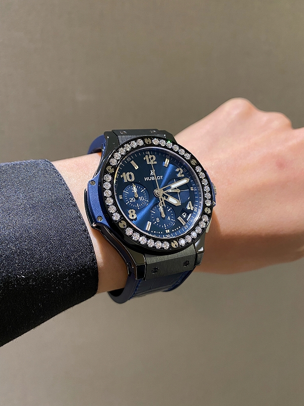 ウブロ(HUBLOT) ビッグバン セラミック ブルー ダイヤモンド BIG