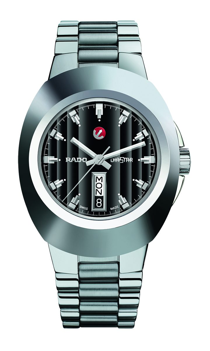 【新品電池】ラドー 黒文字盤 デイト 腕時計 シルバー 160.0486.3