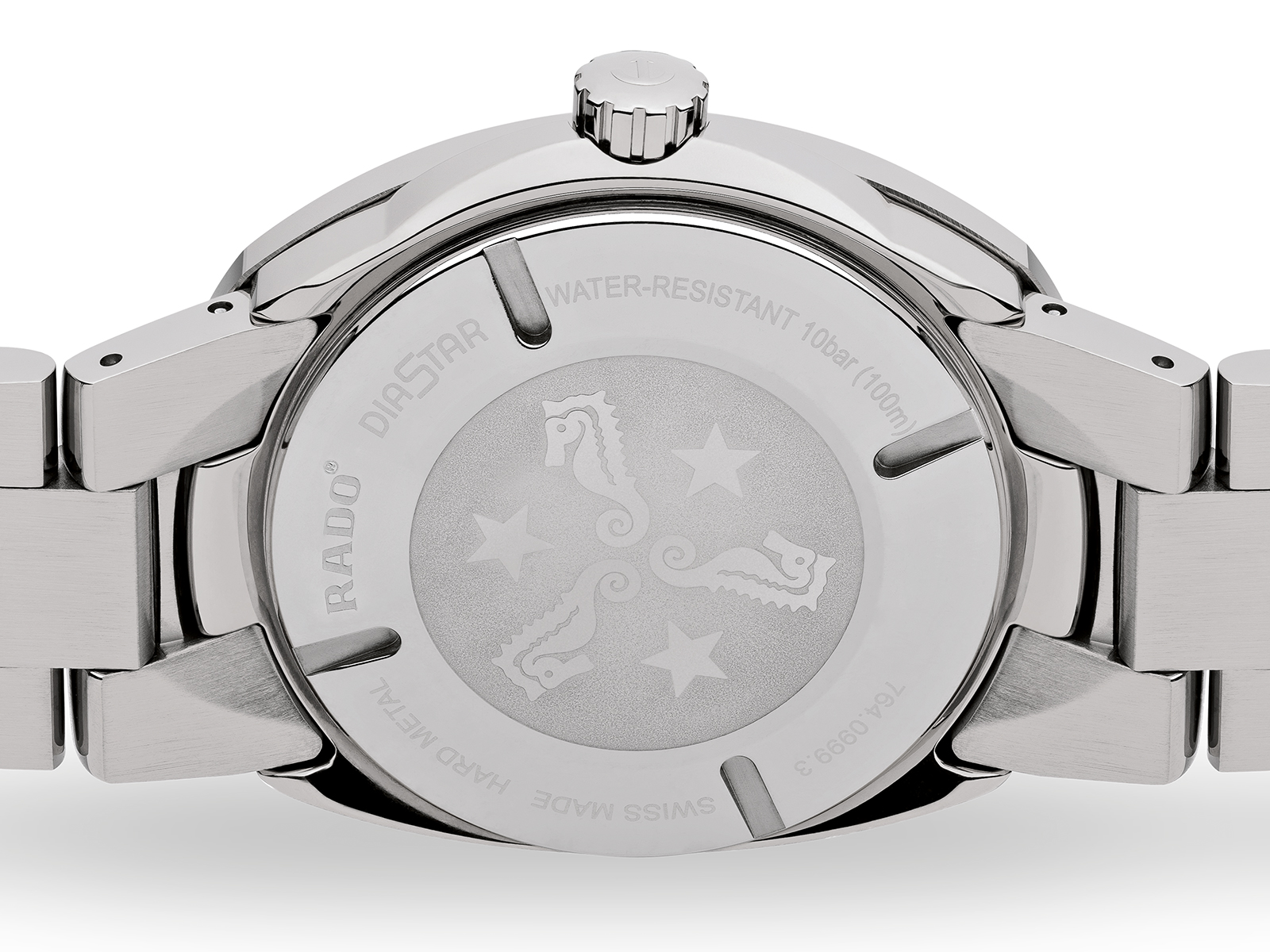 【新品電池】ラドー 黒文字盤 デイト 腕時計 シルバー 160.0486.3