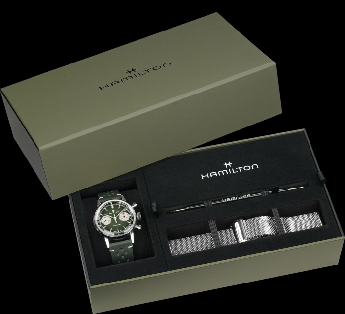 イントラマティック クロノグラフ H グリーン 40mm  H38429861