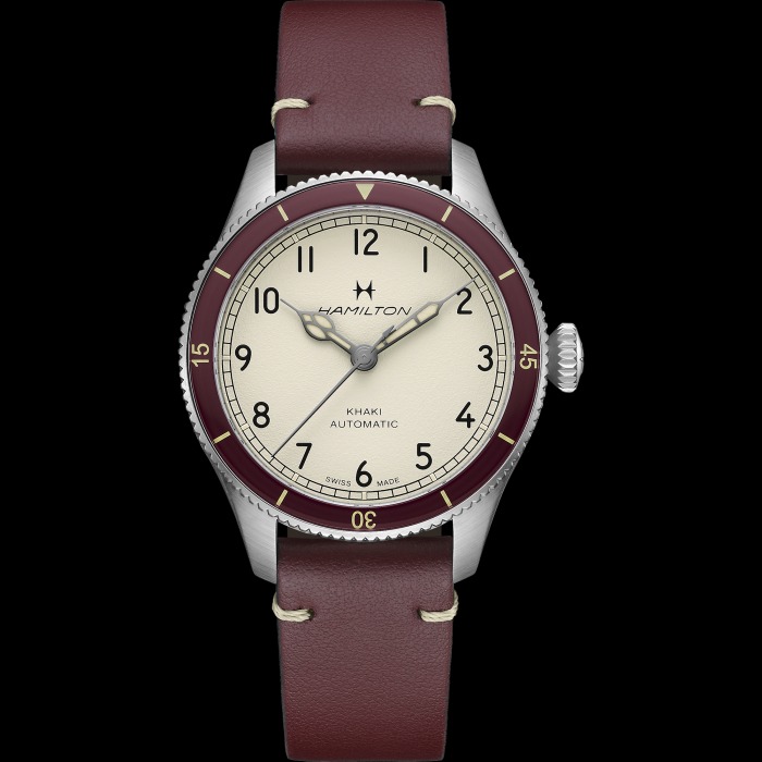 カーキ アビエーション パイロット パイオニア 38mm  ホワイト  H76265810