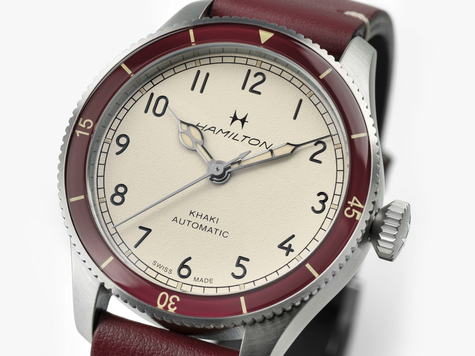 カーキ アビエーション パイロット パイオニア 38mm  ホワイト  H76265810