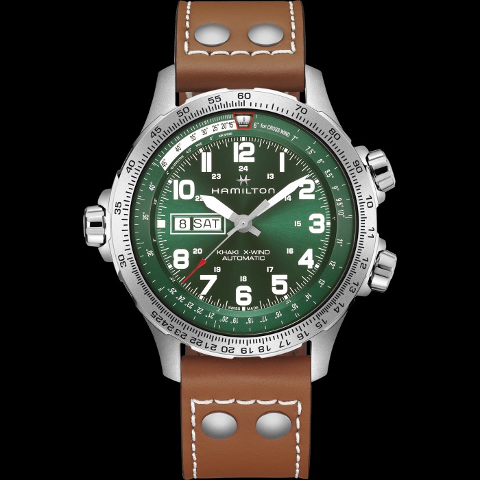 カーキ アビエーション  X-ウィンド デイ デイト オート 44mm  グリーン  H77735560