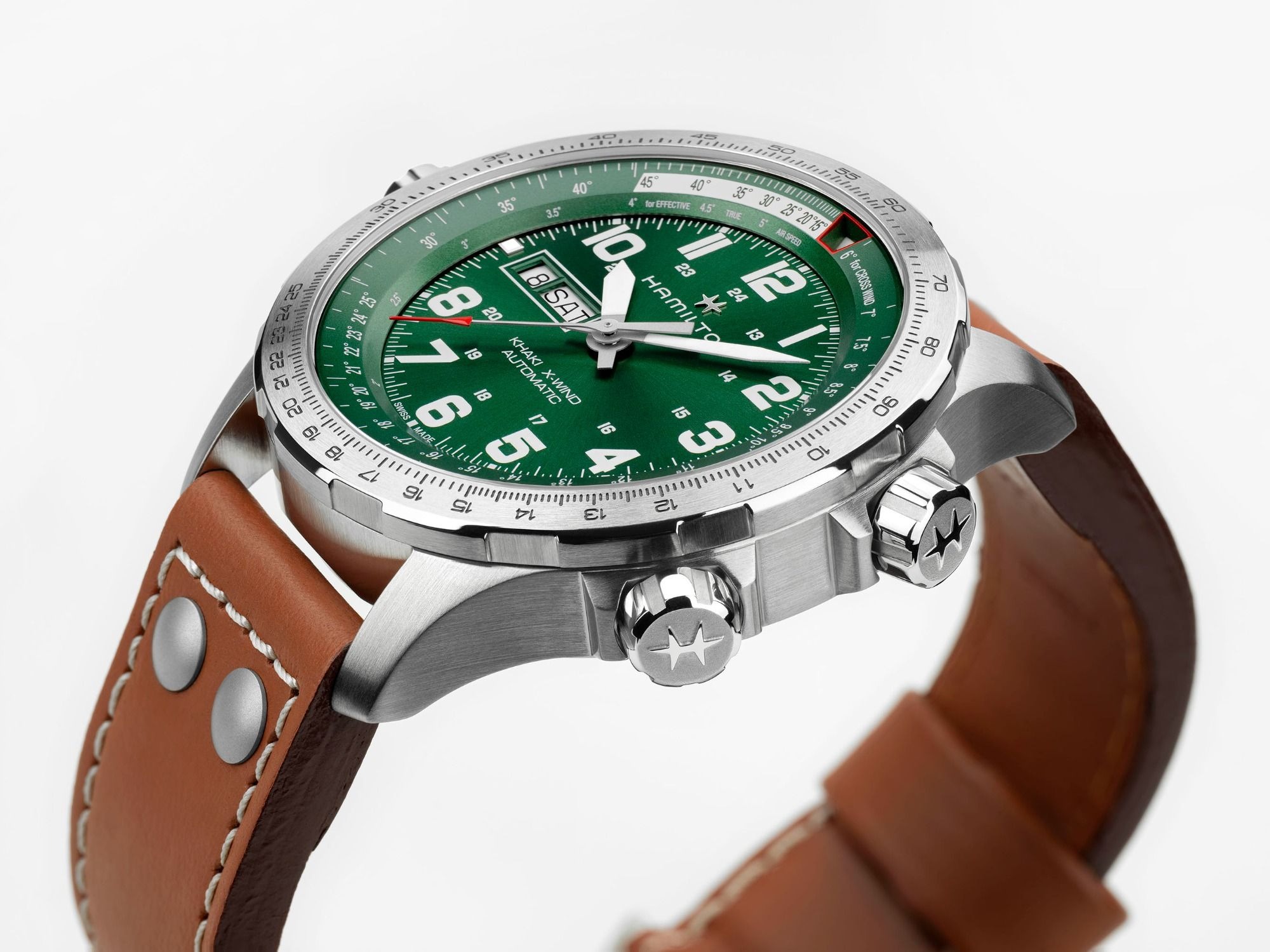 カーキ アビエーション  X-ウィンド デイ デイト オート 44mm  グリーン  H77735560