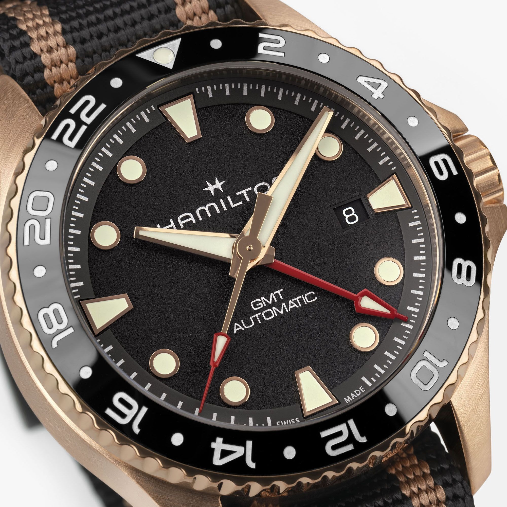 カーキ ネイビー スキューバ GMT オート  ブロンズ  43mm  H82565930