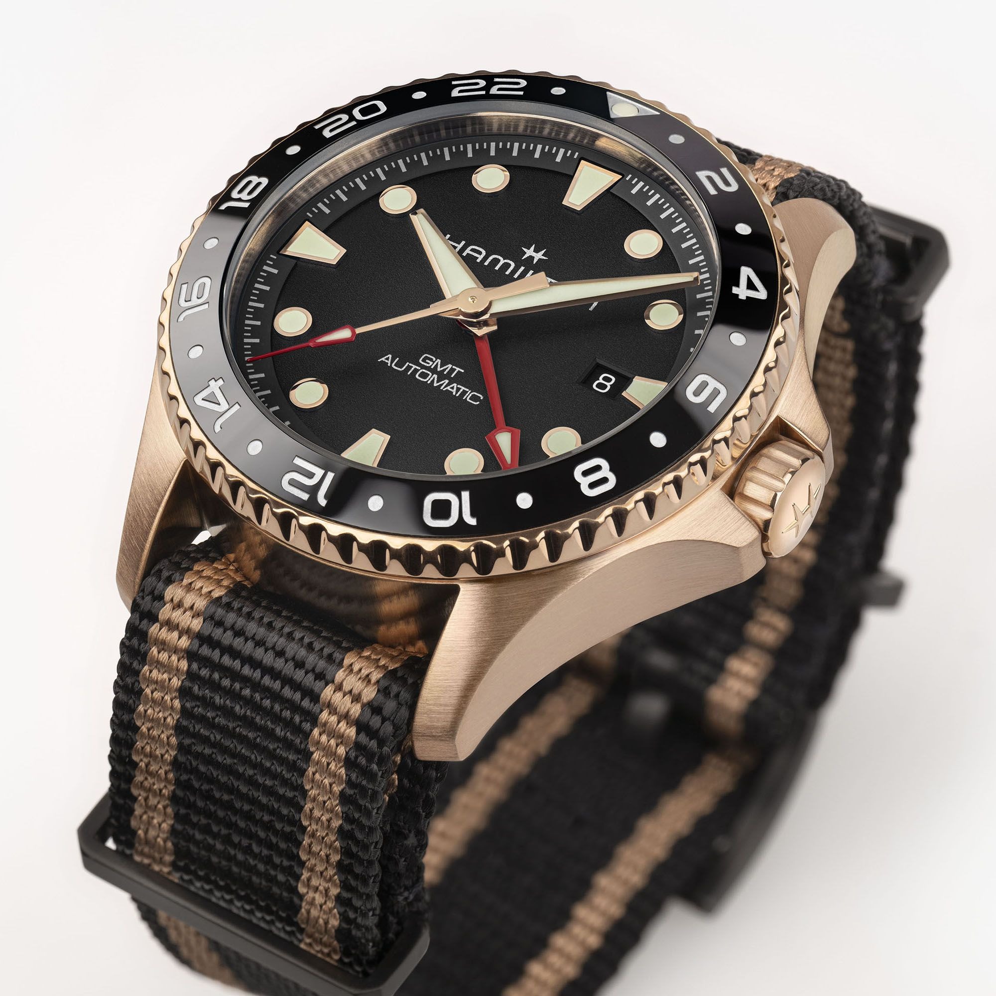 カーキ ネイビー スキューバ GMT オート  ブロンズ  43mm  H82565930
