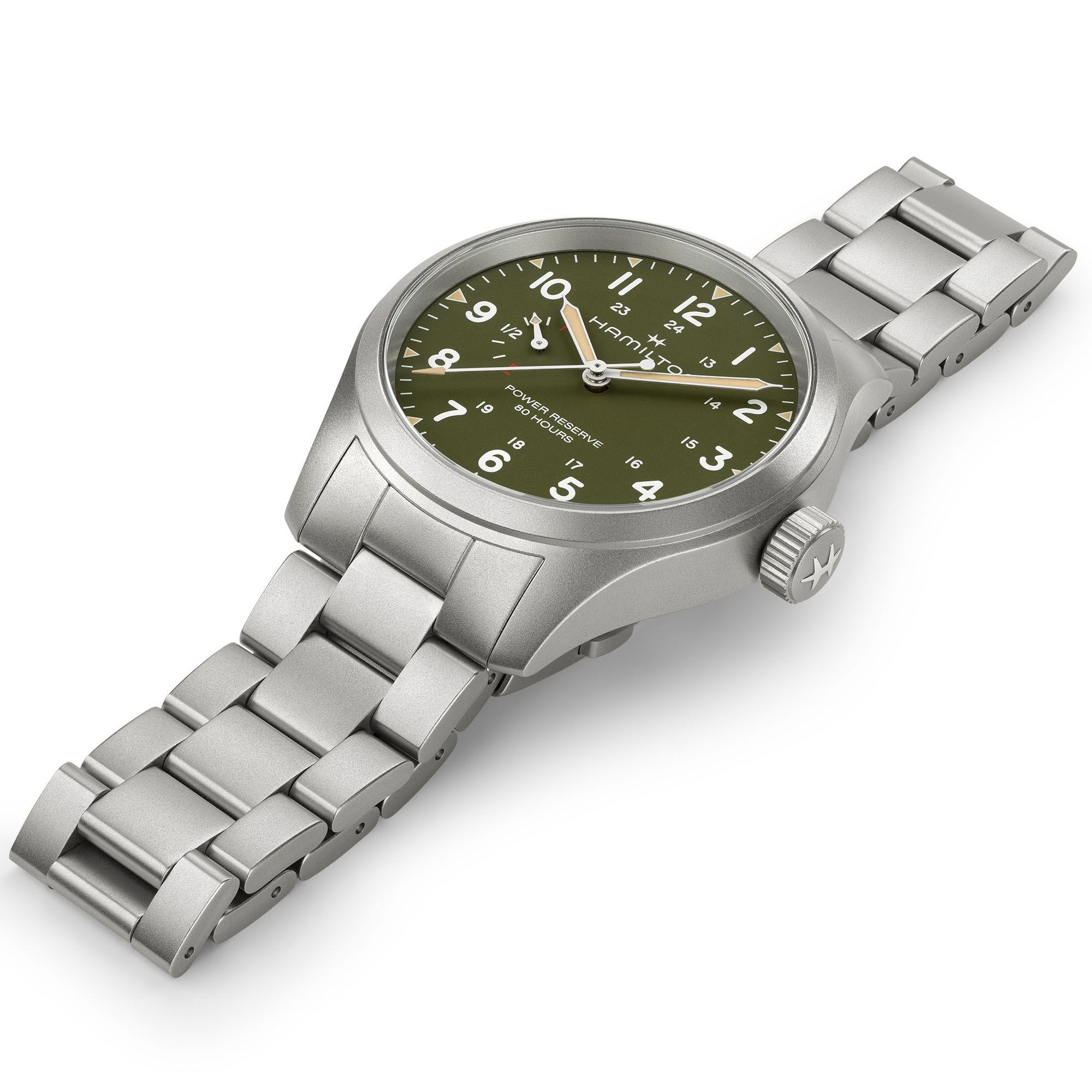 カーキ フィールド  メカニカル  パワーリザーブ  40mm グリーン H69509160