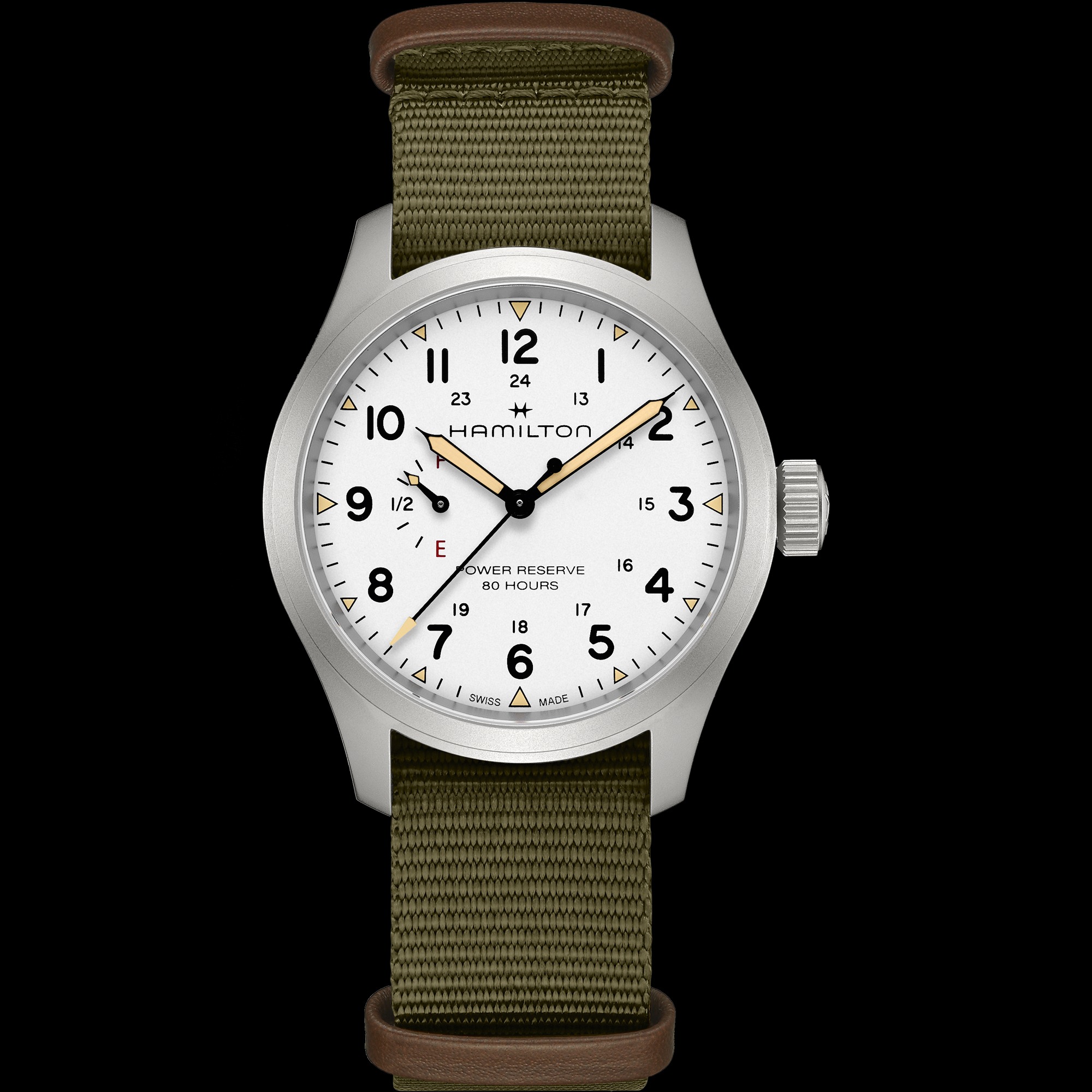 カーキフィールド  メカニカル  パワーリザーブ  40mm  ホワイト  H69509910