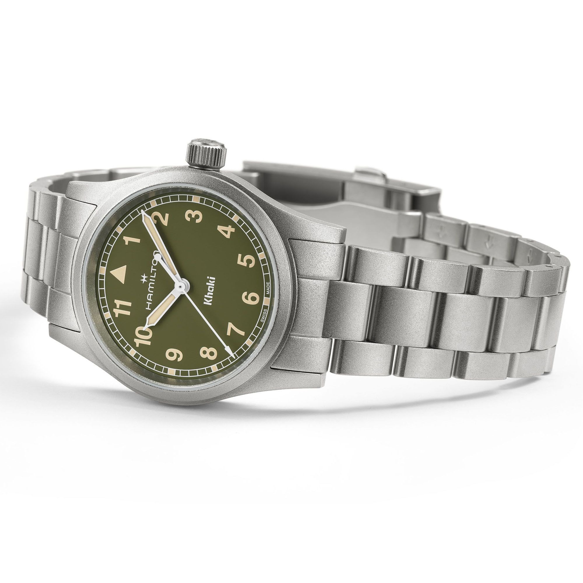 カーキ フィールド クォーツ 33mm  グリーン  H69301160