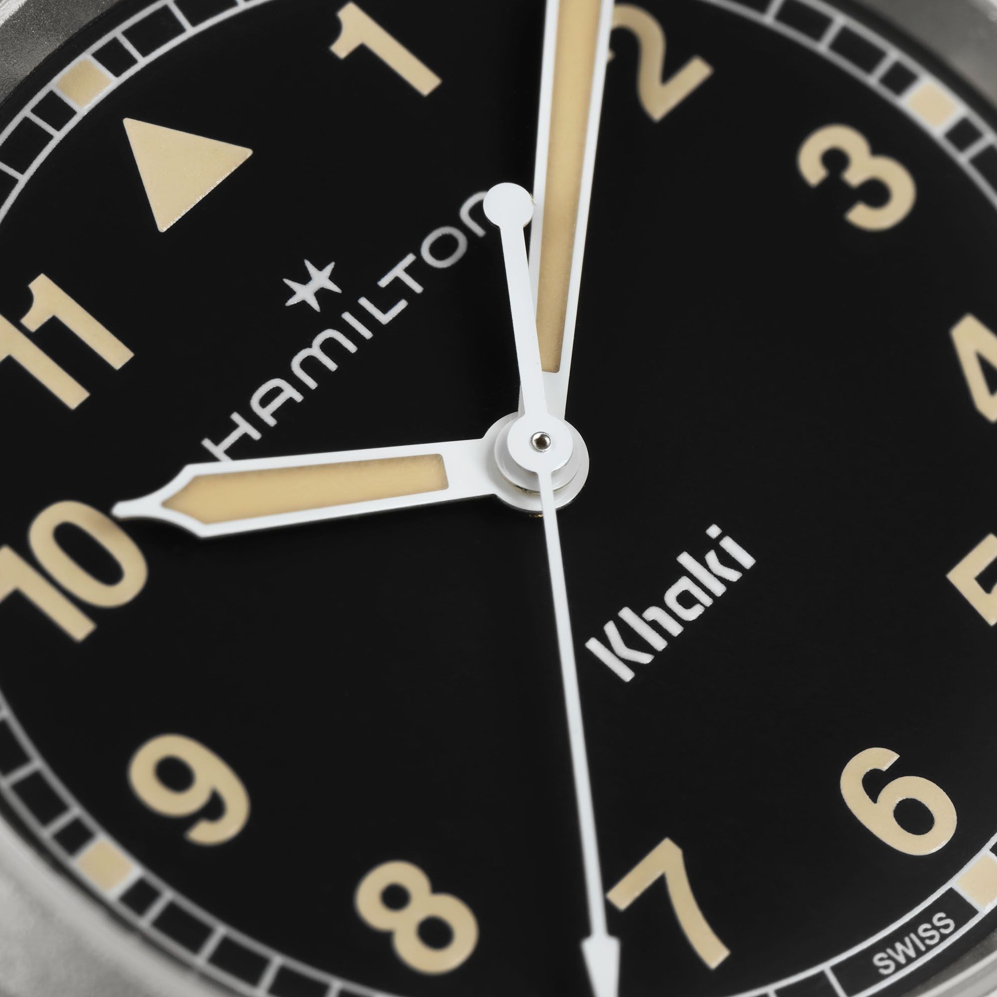 カーキ フィールド クォーツ 33mm  ブラック  H69301131