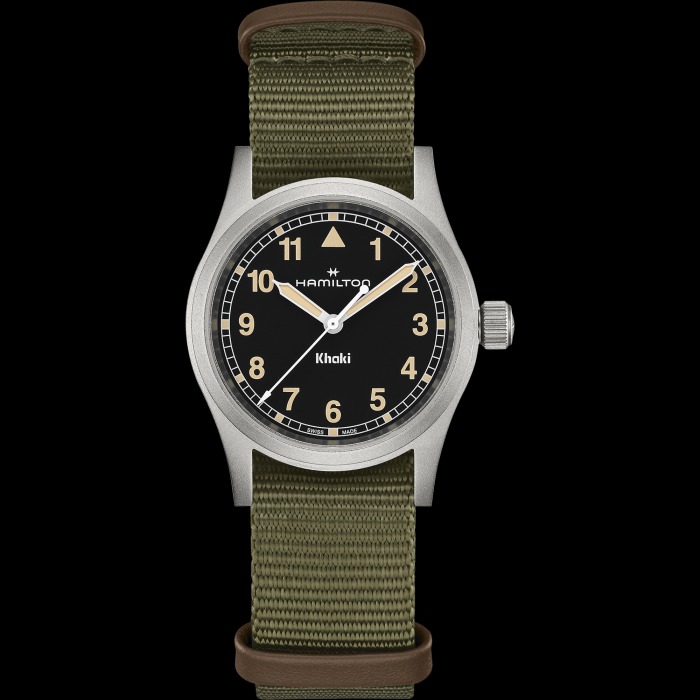 カーキ フィールド  クォーツ  33mm ブラック H69301930