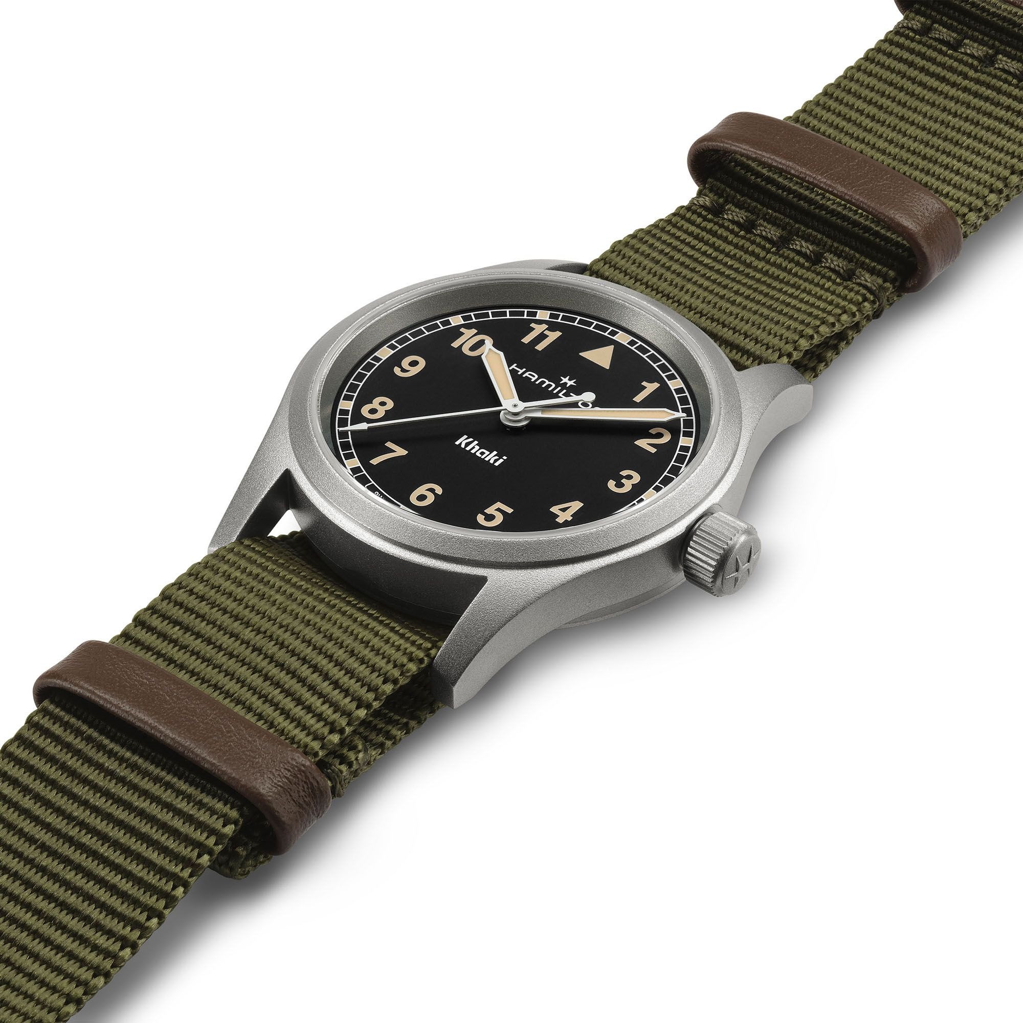 カーキ フィールド  クォーツ  33mm ブラック H69301930