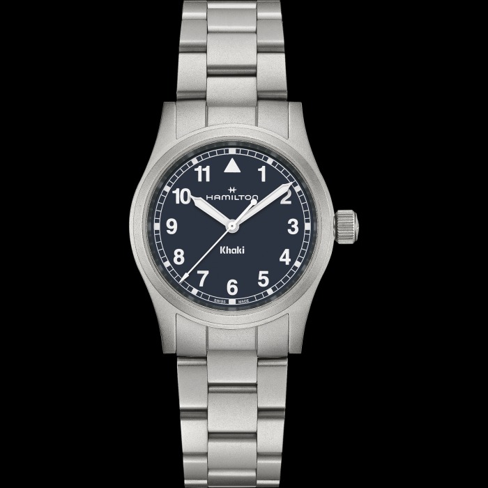 カーキ フィールド クォーツ 33mm  ブルー  H69301140